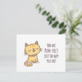Carte Postale Parfait tel que vous êtes Chat pun (Debout devant)
