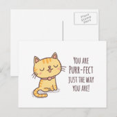 Carte Postale Parfait tel que vous êtes Chat pun (Devant / Derrière)