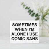 Carte Postale Parfois Comic Sans (Debout devant)