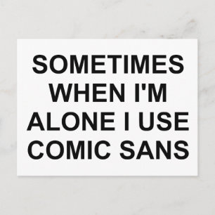 Carte Postale Parfois Comic Sans