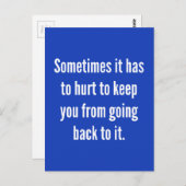 CARTE POSTALE PARFOIS IL FAUT QUE ÇA FAIT MAL POUR VOUS FAIRE RE (Devant / Derrière)