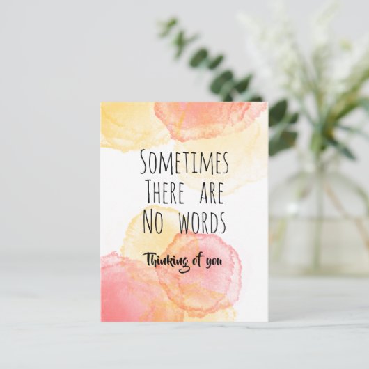 Carte Postale Parfois Il N'Y A Pas De Mots Sympathie (Debout devant)