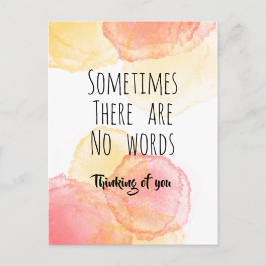 Carte Postale Parfois Il N'Y A Pas De Mots Sympathie (Devant)