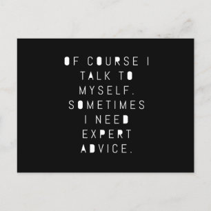 Carte Postale Parfois, j'ai besoin d'un Humour de conseil expert