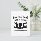 Carte Postale Parfois, J'Aimerais Être Une Octopus (Debout devant)