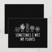 Carte Postale Parfois, je regarde mes Plantes (Devant / Derrière)
