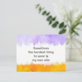 Carte Postale Parfois, la baignade la plus difficile à porter es (Debout devant)