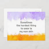 Carte Postale Parfois, la baignade la plus difficile à porter es (Devant / Derrière)