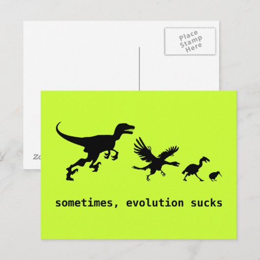 Carte Postale Parfois, l'évolution craint (Devant / Derrière)