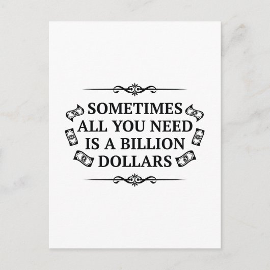 Carte Postale Parfois, Tout Ce Dont Vous Avez Besoin Est Un Mill (Devant)