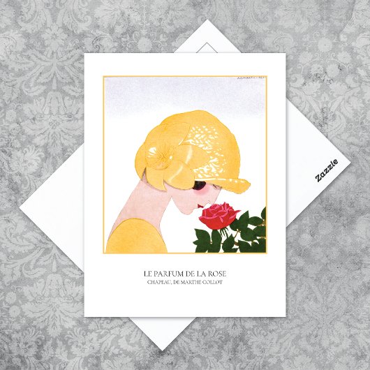 Carte Postale Parfum de la Rose Marty Art Déco