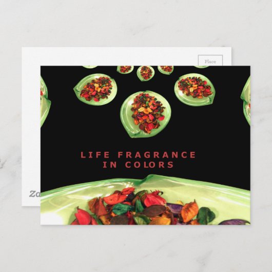 Carte Postale Parfum de vie en potpourri couleur (Devant / Derrière)
