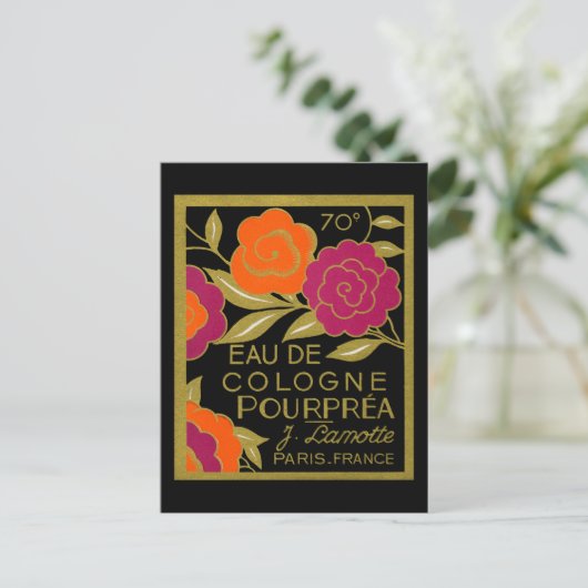 Carte Postale Parfum Eau de Cologne Pourprea 1920 (Debout devant)
