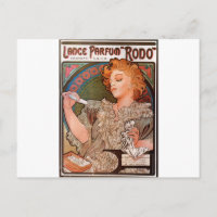 Parfum Rodo de lance par Alphonse Mucha