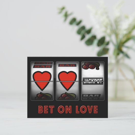 Carte Postale Parier sur l'amour (Debout devant)