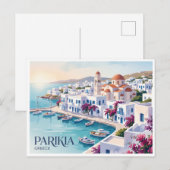 Carte Postale Parikia, Paros, Grèce (Devant / Derrière)