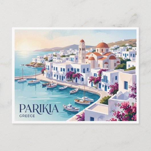 Carte Postale Parikia, Paros, Grèce (Devant)