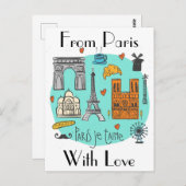 Carte Postale Paris (Devant / Derrière)