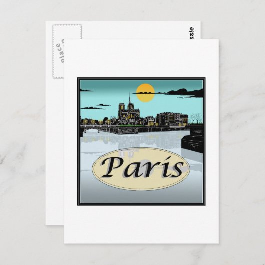 Carte postale Paris (Devant / Derrière)