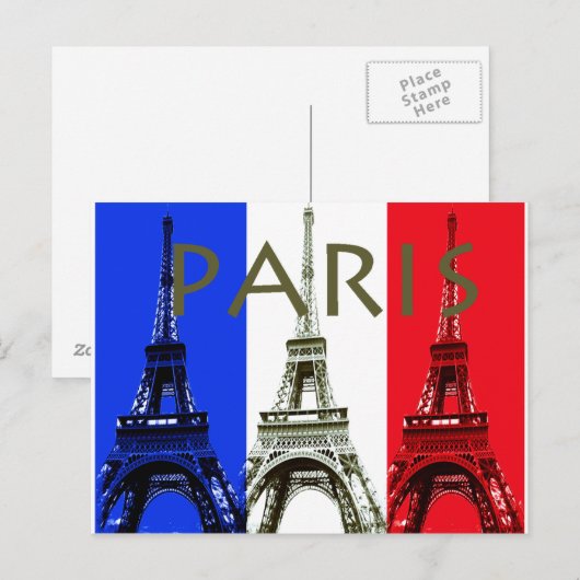 Carte postale Paris (Devant / Derrière)