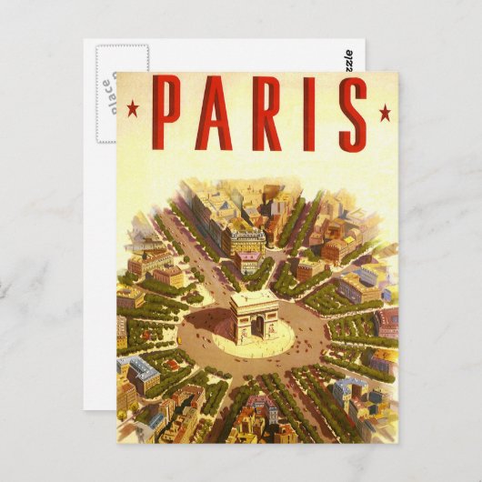 Carte Postale Paris (Devant / Derrière)