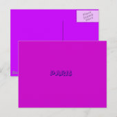 CARTE POSTALE PARIS (Devant / Derrière)