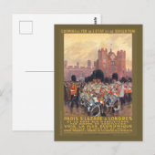 Carte Postale Paris à Londres Poster vintage 1914 (Devant / Derrière)