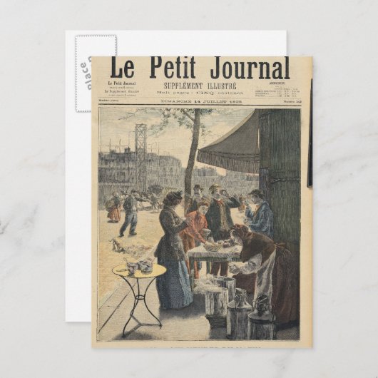 Carte Postale Paris à six heures pendant le matin (Devant / Derrière)