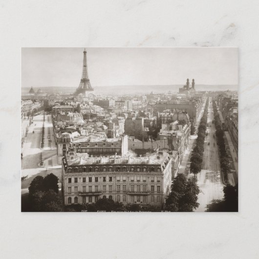 Carte Postale Paris : Aerial View, 1900 (Devant)