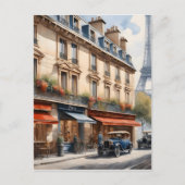 Carte Postale Paris aquarelle (Devant)