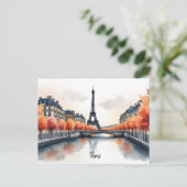 Carte Postale Paris aquarelle (Debout devant)