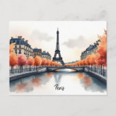 Carte Postale Paris aquarelle (Devant)
