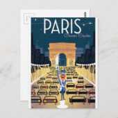 Carte Postale Paris Arc de Triomphe (Devant / Derrière)