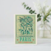 Carte Postale Paris Arc de Triomphe illustration France (Debout devant)