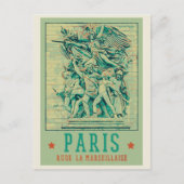 Carte Postale Paris Arc de Triomphe illustration France (Devant)