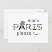 Carte Postale Paris Attractions Plus Paris S'il vous plaît Parti (Devant / Derrière)