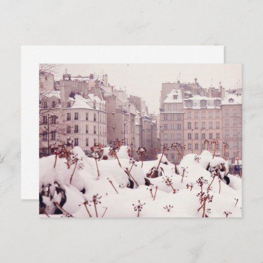 Carte Postale Paris blanc (Devant / Derrière)