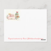 Carte Postale Paris, Boîte de macarons par Carol Gillott (Dos)