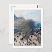 Carte Postale Paris Boulevard, Claude Monet (Devant / Derrière)