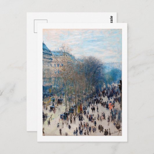 Carte Postale Paris Boulevard, Claude Monet (Devant / Derrière)