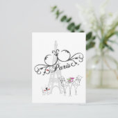 Carte postale Paris Café (Debout devant)