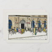 Carte postale Paris Café Carte postale Linen Note (Devant / Derrière)