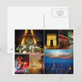 Carte Postale Paris collage france ville voyage ville (Devant / Derrière)