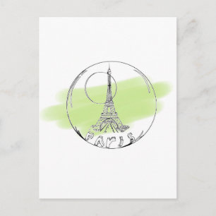 Carte Postale paris dans une boule de verre