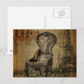 Carte Postale paris eiffel tower regency rococo (Devant / Derrière)