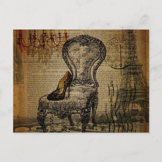 Carte Postale paris eiffel tower regency rococo (Devant)