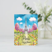 Carte Postale Paris En Fleur : Un Printemps Rêvé (Debout devant)
