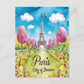 Carte Postale Paris En Fleur : Un Printemps Rêvé (Devant)