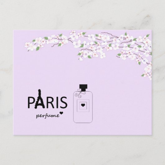 Carte Postale Paris en fleurs (Devant)