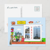 Carte Postale Paris est la Ville Lumière ! (Devant / Derrière)